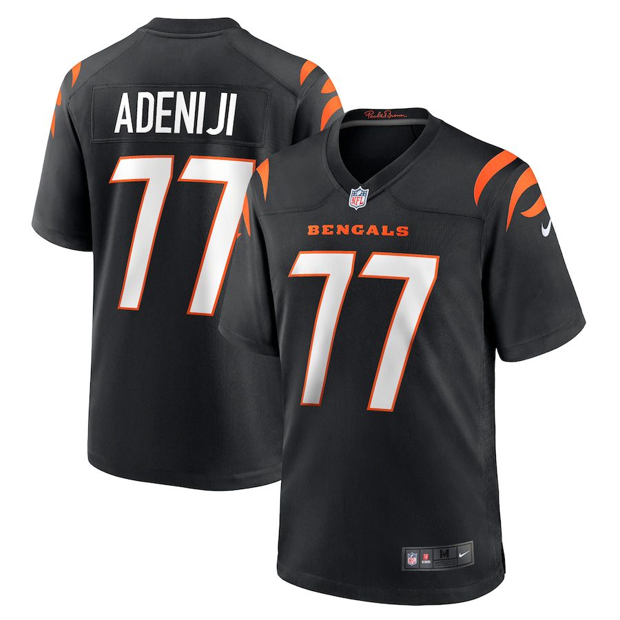 Men Cincinnati Bengals #77 Hakeem Adeniji Nike Black Game NFL Jersey